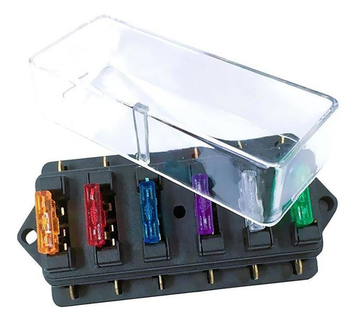 Para Caja De Fusibles Protección De Circuito 6 Vías 12v-24v