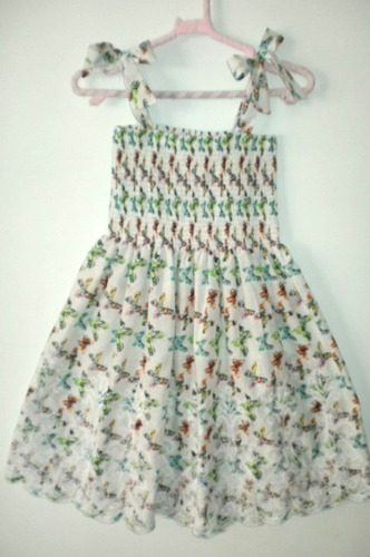 vestido infantil de cambraia