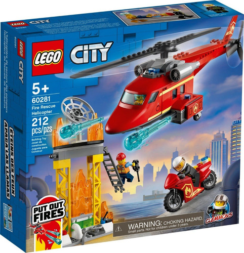 Lego Helicóptero De Rescate De Bomberos City 60281