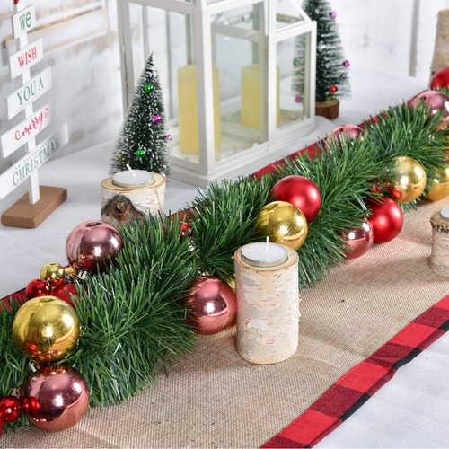 Guirnalda Decorativa De Navidad Pino Artificial 5 Metros
