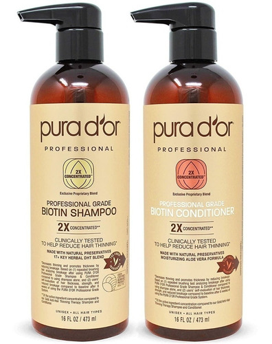  Pura D'or Shampoo Y Acondicionador Grado Profesional Combo