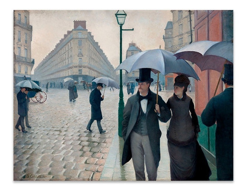 Cuadro Canvas Calle De Paris Dia Lluvioso Caillebotte 70x90