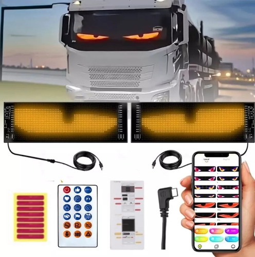 Para 2 Ojos Led Para Parabrisas De Coche, Camión, Ojos