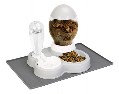 Yecercan Juego De Agua Y Comida Seca Para Gatos Con Alimenta