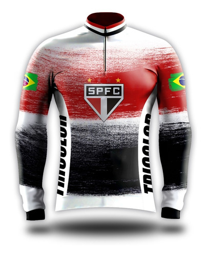 Camisa Camiseta Ciclismo São Paulo Tricolor Personalizada Uv