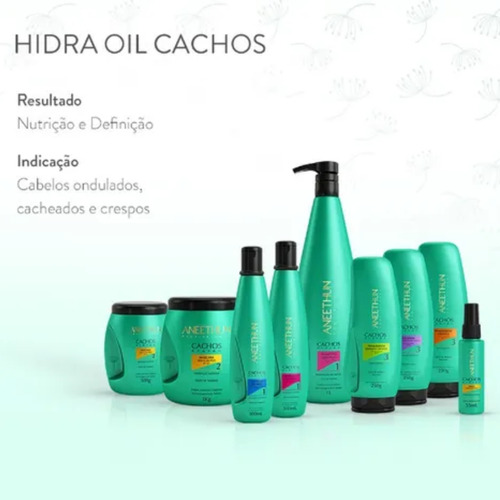 Kit Cachos Shampoo Low Poo, Máscara E Gelatina - Aneethun