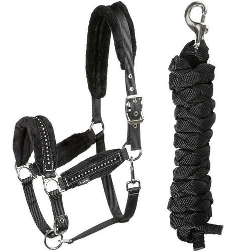 Imagen 1 de 4 de Bridas + Ronzal Para Caballo Y Poni Fouganza Ajustable