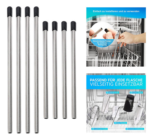 Rack De Drenagem De Garrafas De Aço Inoxidável Moderno