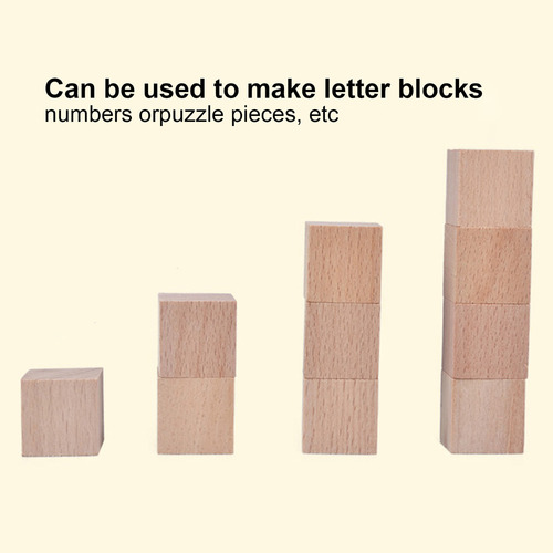Nuevo 1 100 Unidades Cubos De Madera, Bloques Cuadrados De