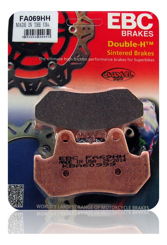 Pastillas De Freno Ebc Hh Trasera Honda Cbx 750 Fe Año 84