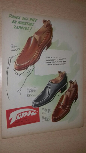 P636 Clipping Publicidad Zapatos Hombre Tonsa Año 1957