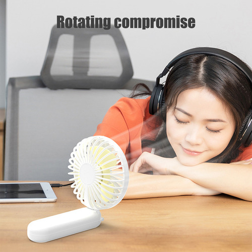 F New Ventilador De Mano Usb Con Cabezal De Ventilador Rever