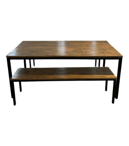 Mesa Comedor 180 Cm + 2 Bancos Industriales 160 Cm