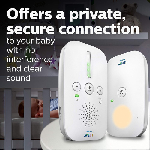 Philips Avent Audio Baby Monitor Dect Scd503/26, Blanco