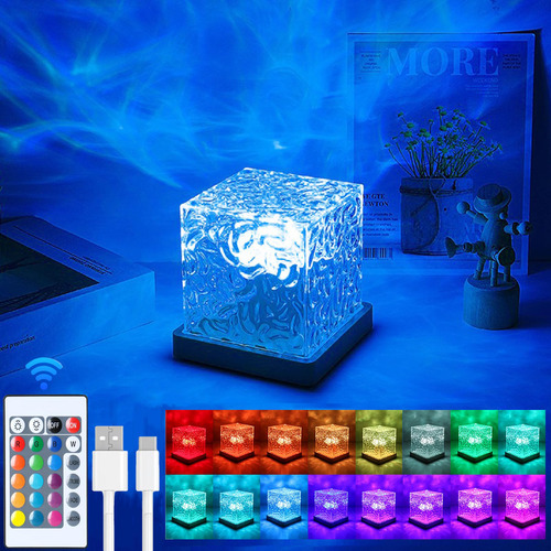 Luz Nocturna Aurora Onda 16 Colores Recargable Dormitorio