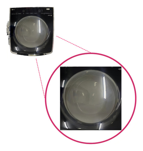 Porta Frontal LG Lava E Seca Modelo Wd17vts6