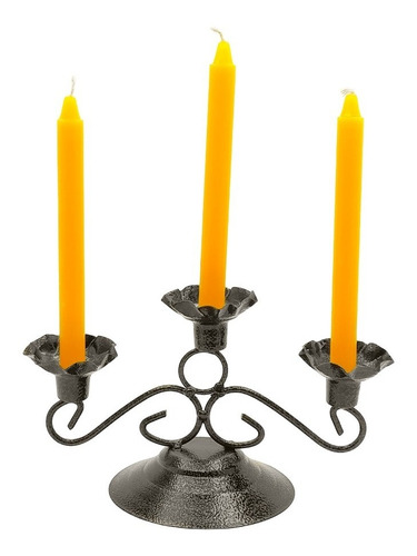 Candelabro 3 Brazos. Incluye Velas