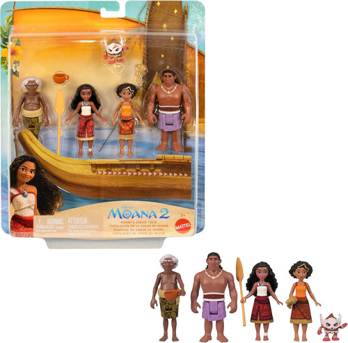 Disney Moana 2 Playset Canoa Crew Marrón Claro Marrón Claro