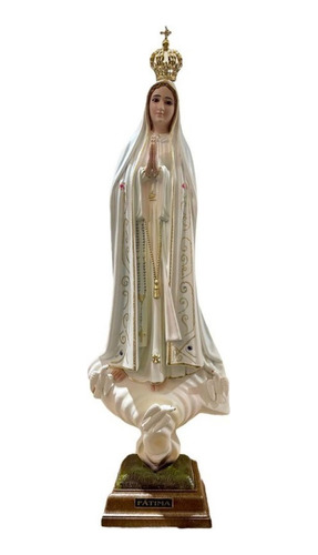 Imagem Nossa Senhora Fatima Olho Vidro Portugal Escu Fa 51cm