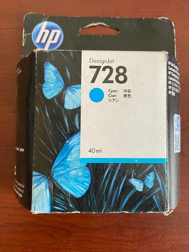 Cartucho Original Hp 728 Cyan 40 Ml F9j63a