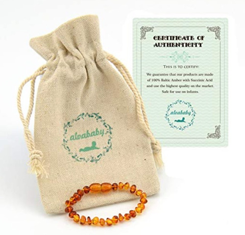 Pulseira De Ambar Para Bebe 15cm - Original C/ Certificado