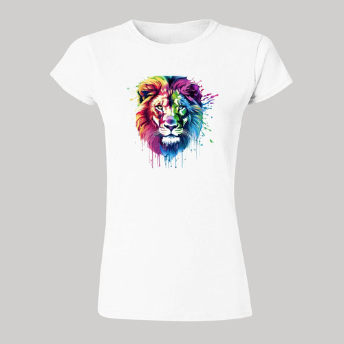 Playera Mujer León Psicodélico 000066b