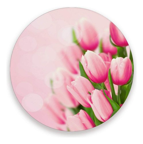 Posavaso Para Dia Madre Hermoso Flor Primavera Tulipan Rosa