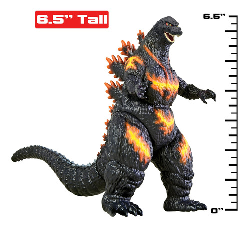 Figura De Acción Godzilla En Llamas Clásico De 6.5'' 1995