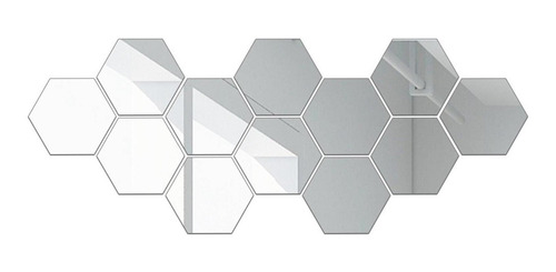 100x Espejo Azulejos Pegatinas De Pared Plata 46x40x23mm
