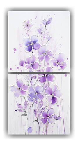 120x60cm Cuadro Decorativo Blanco Negro Minimalista Flores