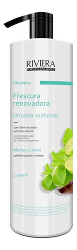  Shampoo Cabello Graso Menta Y Limón Riviera 1l
