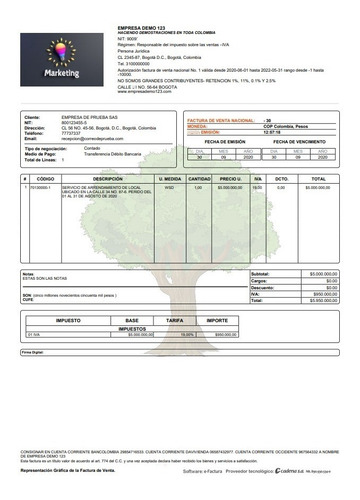 Imagen 3 de 3 de 10 Facturas Electronicas Incluye Cert. Digital