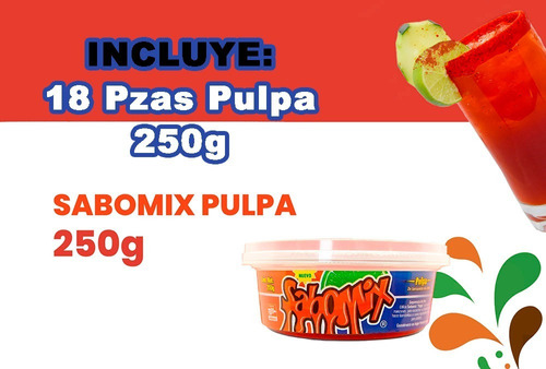 Imagen 1 de 10 de 18 Pulpas Sabomix Ideal Para Micheladas, Fruta Y Botana!!!