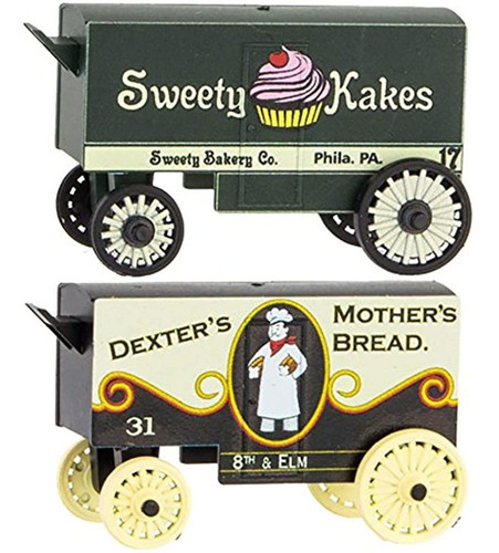 Micro-trenes Mtl N-scale Vintage Bakery Wagons 2-pack Sweety