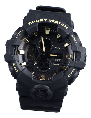 Reloj Cronógrafo Para Hombre Analógico Deportivo Digital Led