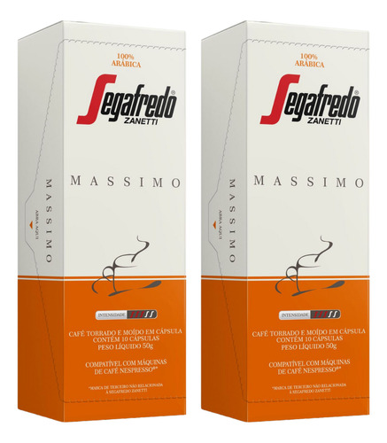 Cápsulas De Cafe Segafredo Massimo Pack X20