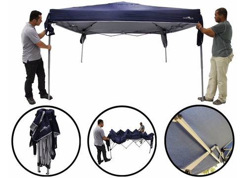 Tenda Gazebo Dobrável Sistema Articulado 3x3 Nautika Trixx