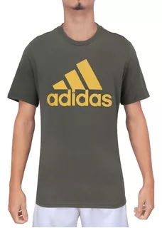 Camiseta adidas Essentials Single Jersey Big Logo Cinza