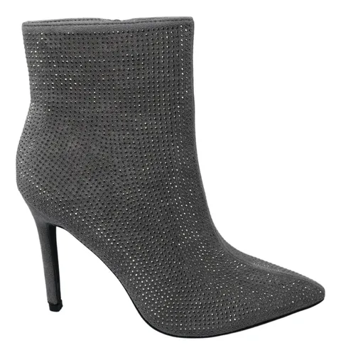 Botines grises tacon sale