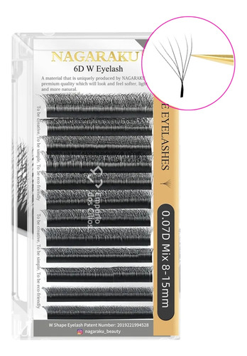 Extensión De Pestañas Nagaraku  Volumen Egipcio, 6d W Lash