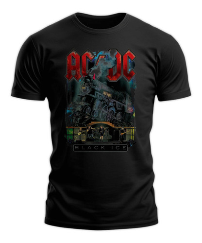 Polera Gustore De Ac Dc Black Ice