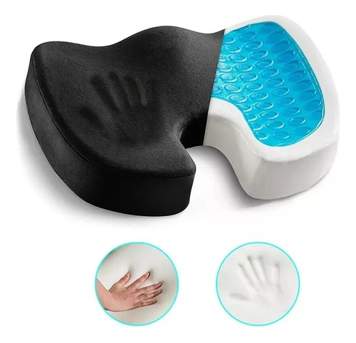 Cojín Asiento Coxis Ortopédico Ergonómico Con Memory Foam