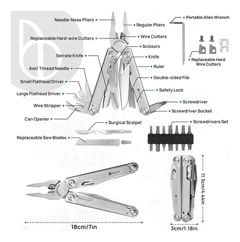 Multitools Alicates Pro Series Bi2049 Bi2045 Oro Con Cortado