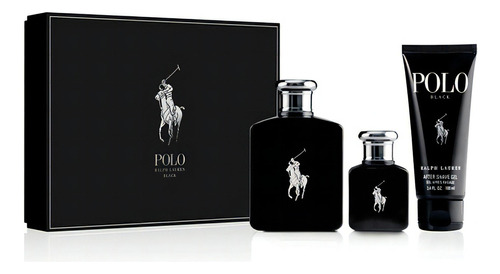 Ralph Lauren Polo Black Men Edt 125ml +40ml + Asg