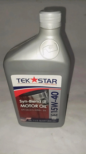 Aceite Semi-sintetico 15w-40 947ml Tek Star