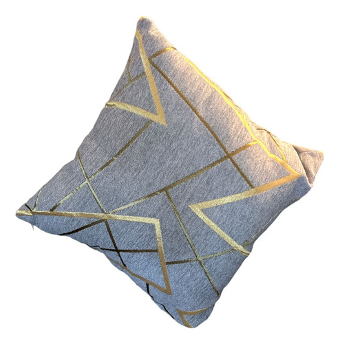 Almohadon Con Funda Y Relleno + Cierre X1 Decorar Unicos Color Gris Diseño De La Tela Rayas