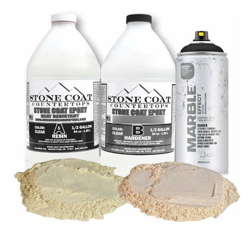 Stone Coat Encimeras De 1 Galón De Epoxi Kit Con Pintura En 