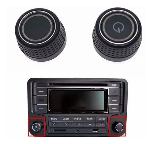 Perillas Estereo Radio Volumen Volkswagen Jetta Polo Vento