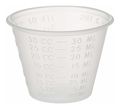 Dynarex 4258 - Vaso Para Medicina (polietileno), 100 Unidade