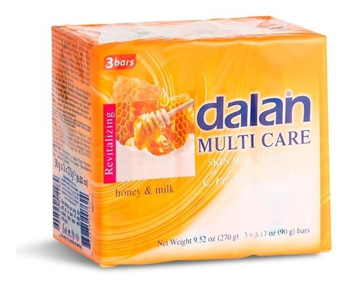 Imagen 2 de 3 de Jabón En Barra Dalan Miel & Milk 3pack Bulto De 24 Paq 90gr